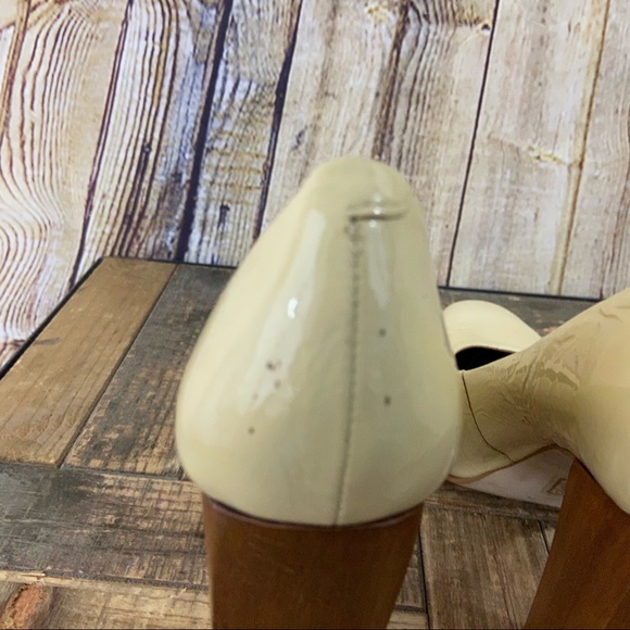 Aldo Cream Wooden boxed toe heels size 39 - Picture 8 of 11